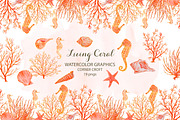 Watercolor Clipart Living Coral