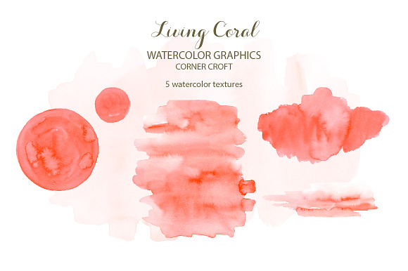 Watercolor Clipart Living Coral in Illustrations - product preview 3