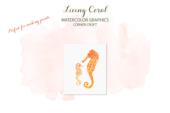 Watercolor Clipart Living Coral in Illustrations - product preview 7