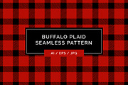 Buffalo Plaid Pattern - Hand Drawn