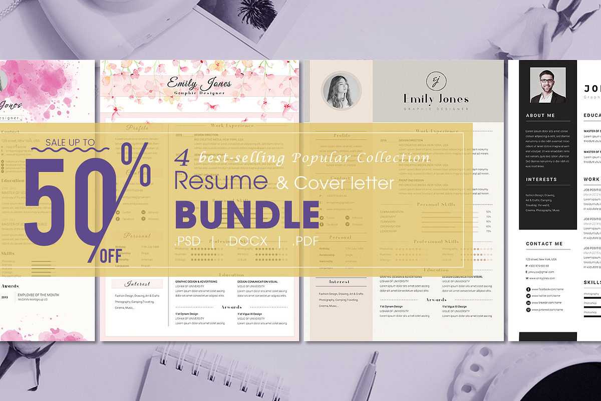 Resume CV Popular Bundle in Resume Templates - product preview 8