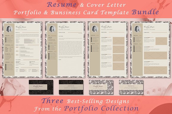 Resume CV Portfolio Bundle in Resume Templates - product preview 2