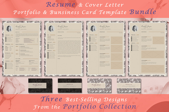 Resume CV Portfolio Bundle in Resume Templates - product preview 3