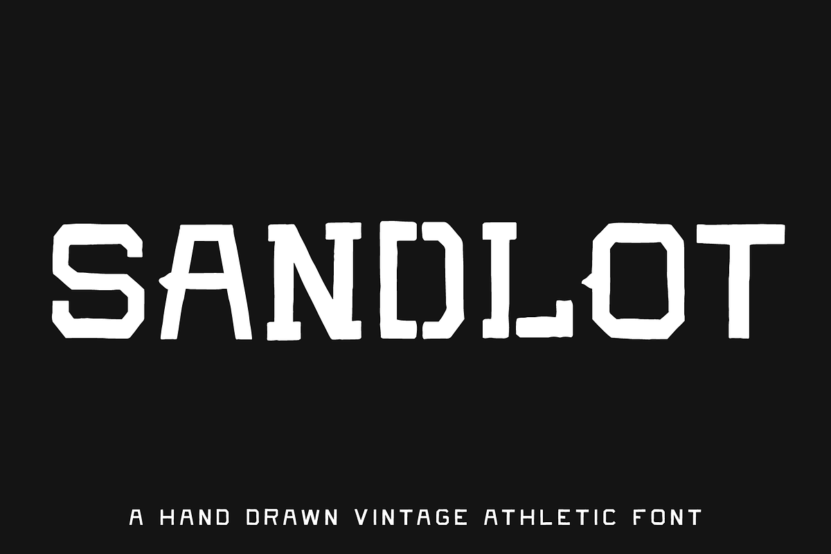 SANDLOT — 5 Vintage Athletic Fonts in Display Fonts - product preview 8