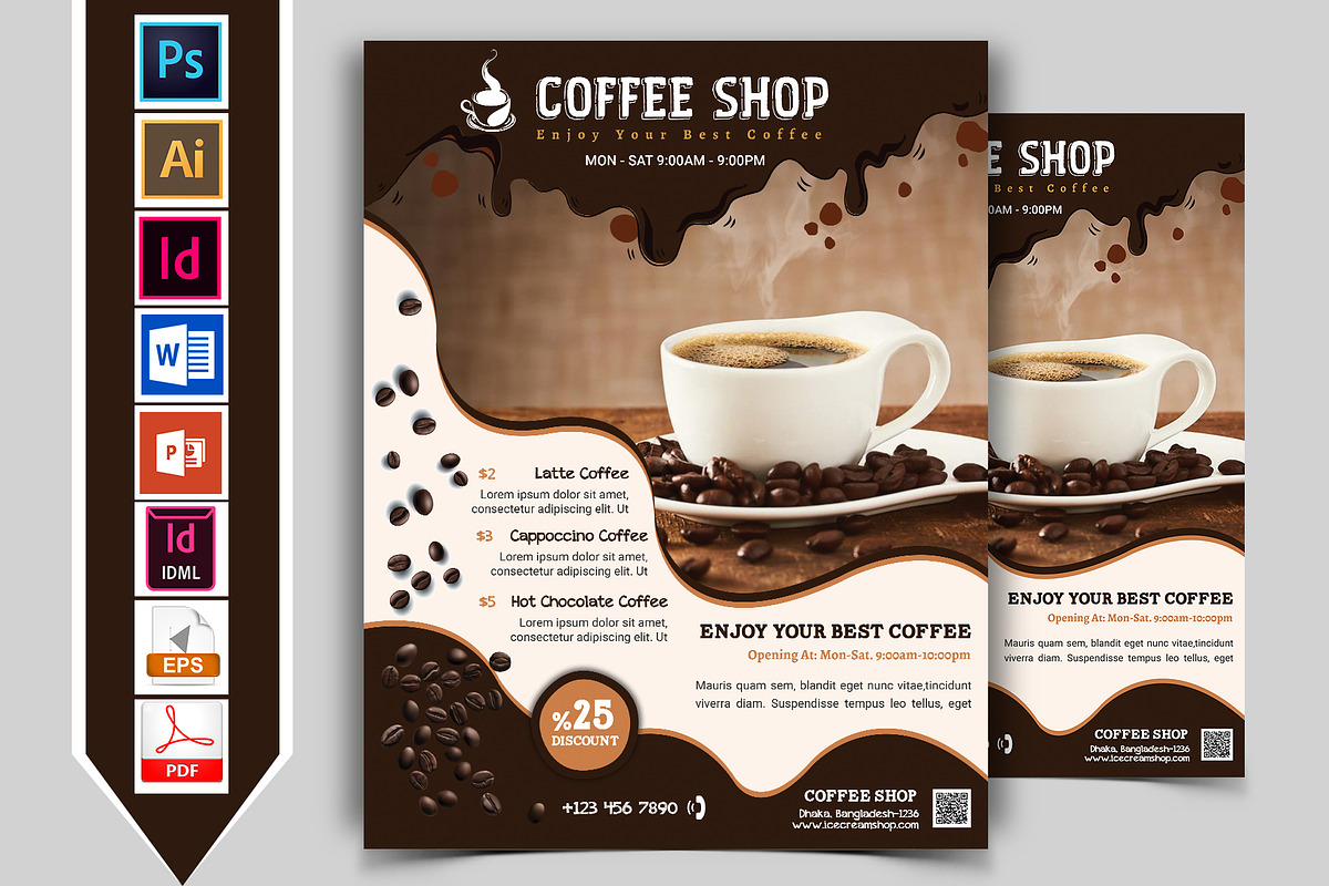 Coffee Shop Flyer Vol-02 in Flyer Templates - product preview 8