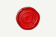 vector wax seal wax stamp red