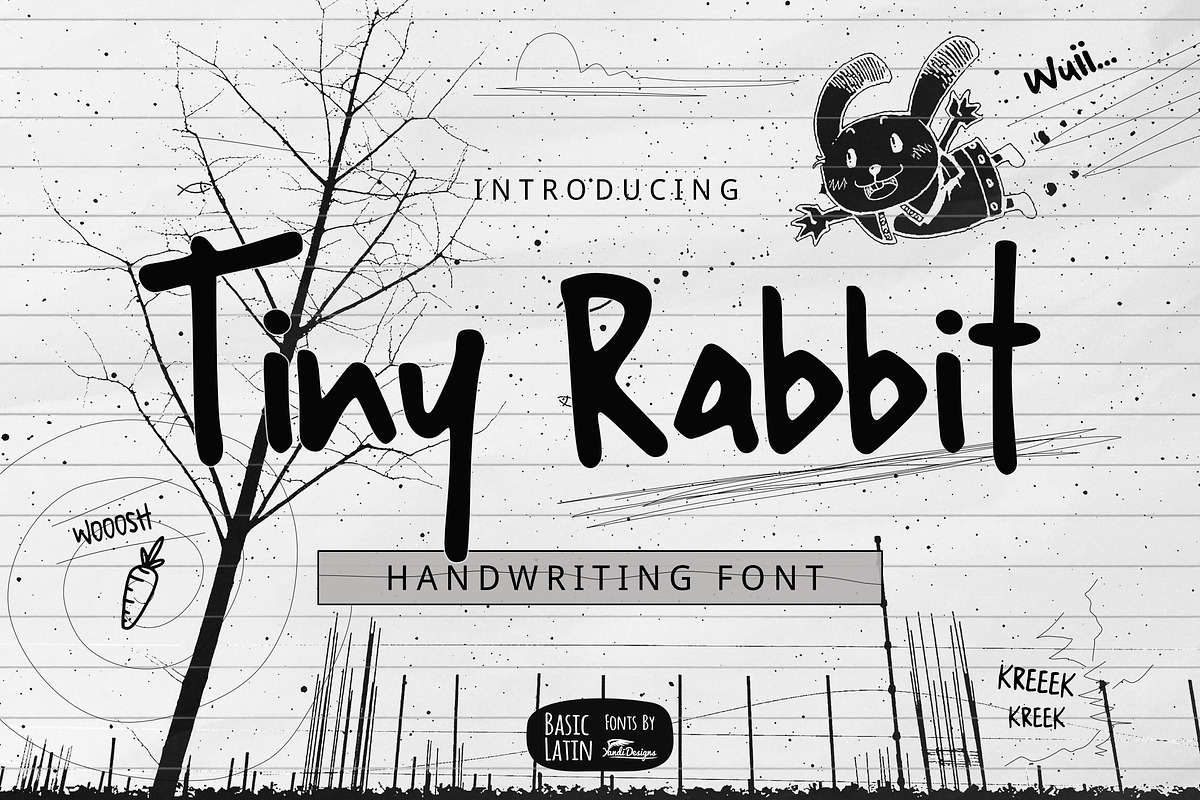 Tiny Rabbit Handwriting Font in Sans-Serif Fonts - product preview 8