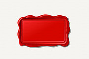 vector wax seal wax stamp red