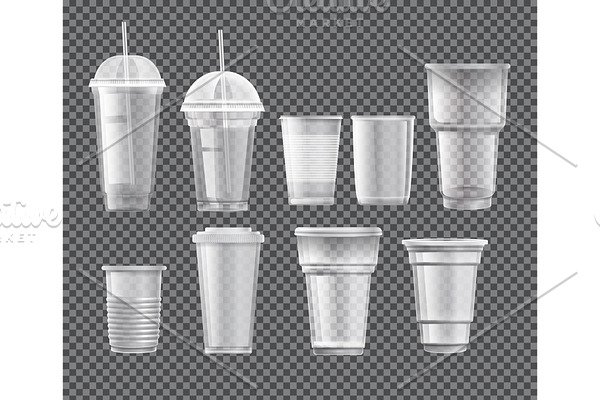 Collection of plastic cups