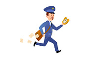Running Mailman Hurries to Deliver