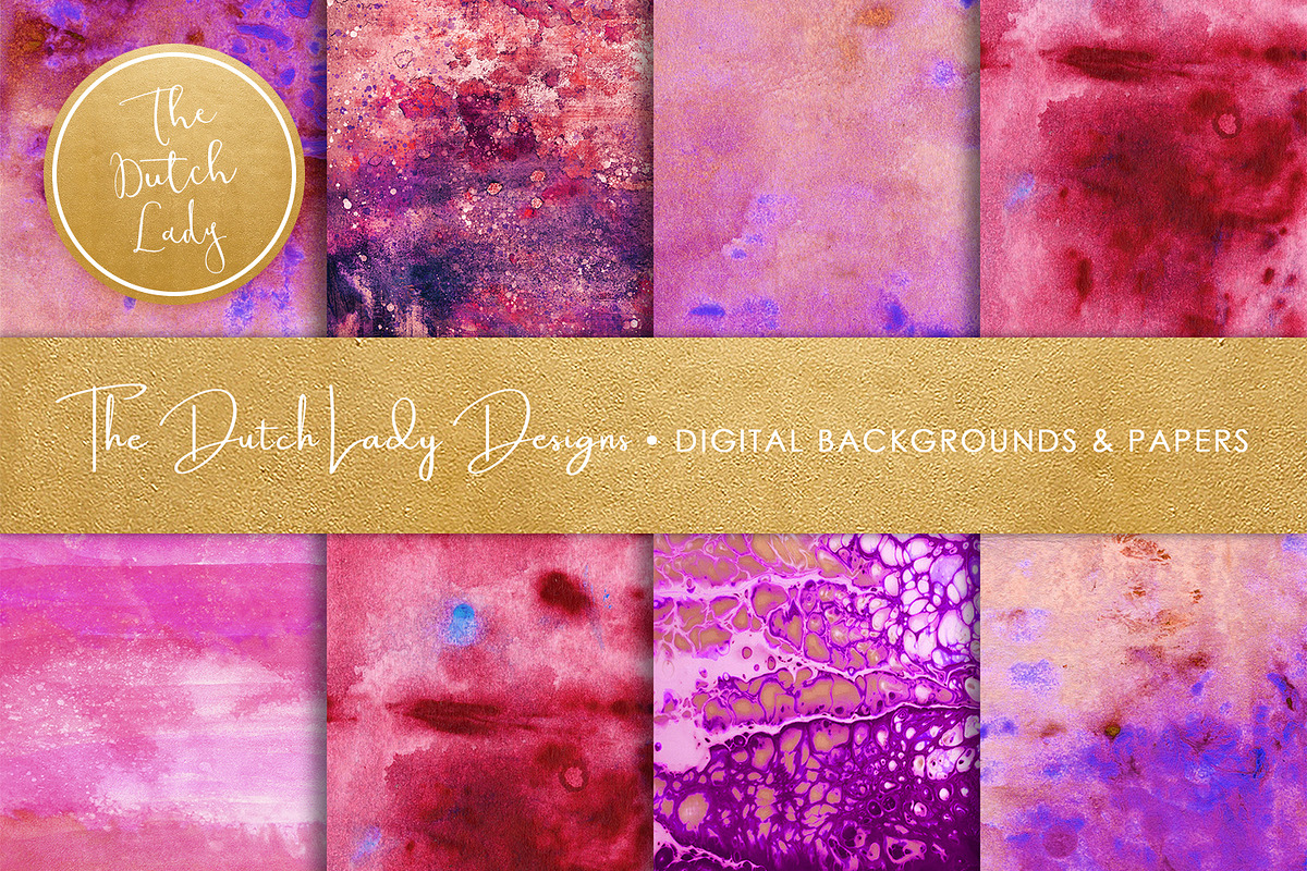 Purple Splotch Scrapbook Papers in Textures - product preview 8