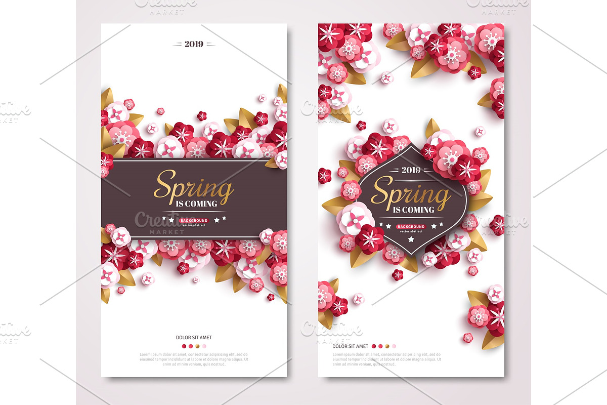 Vintage spring banners in Illustrations - product preview 8
