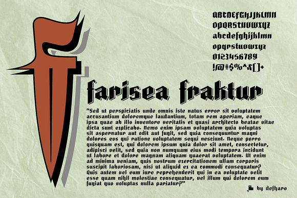 Farisea Fraktur -2 fonts- in Blackletter Fonts - product preview 3