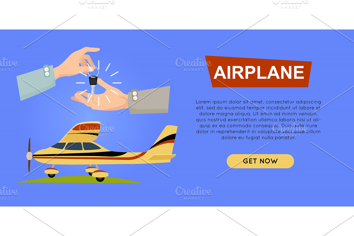 Buying Airplane Online. Plane Sale in Illustrations - product preview 8