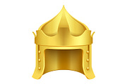Cartoon Gold King Crown Isolated