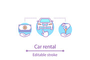 Car rental concept icon