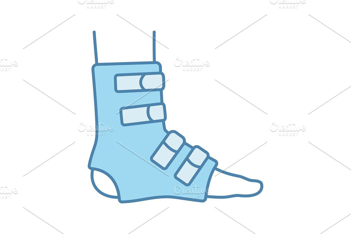 Foot ankle brace color icon in Icons - product preview 8