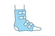 Foot ankle brace color icon