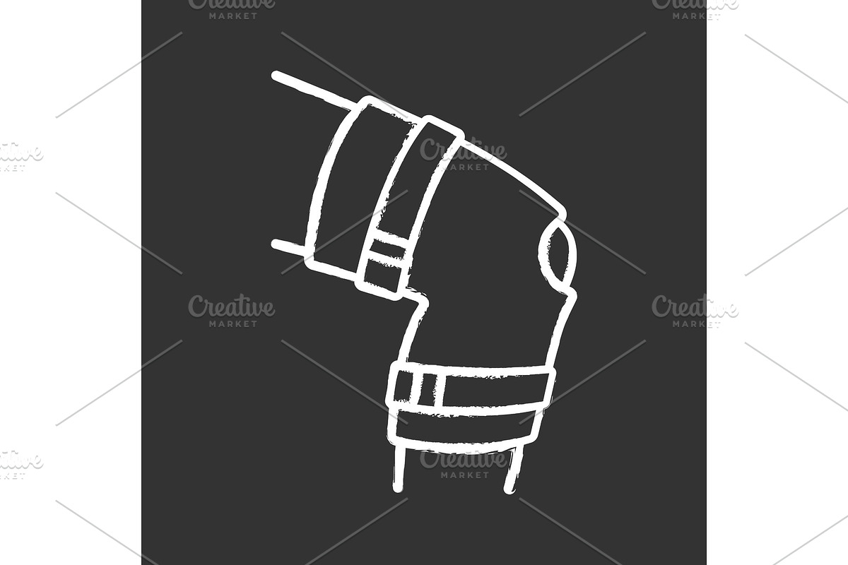 Knee brace chalk icon in Icons - product preview 8