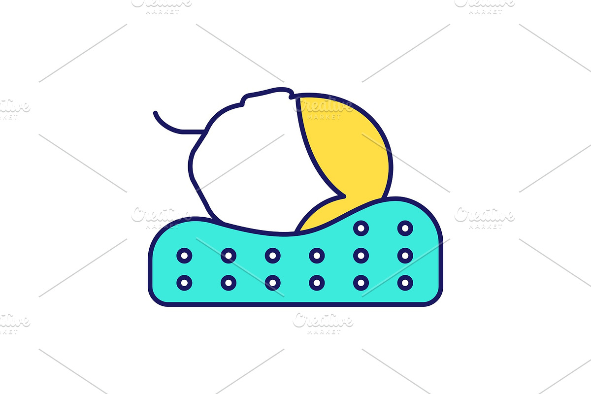 Orthopedic pillow color icon in Icons - product preview 8