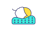 Orthopedic pillow color icon