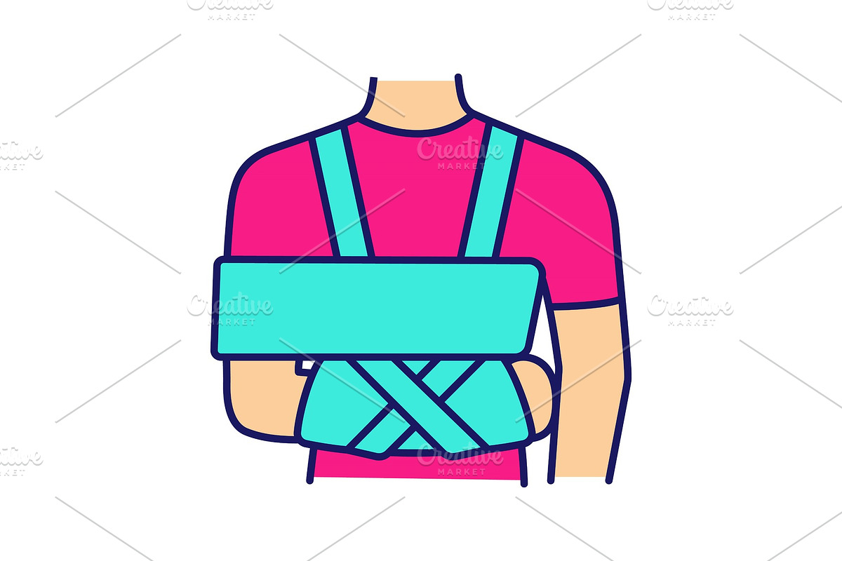 Shoulder immobilizer color icon in Icons - product preview 8