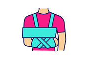 Shoulder immobilizer color icon