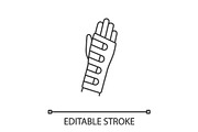 Wrist brace linear icon