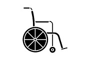Wheelchair glyph icon
