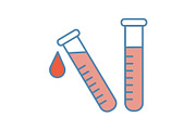 Laboratory test color icon