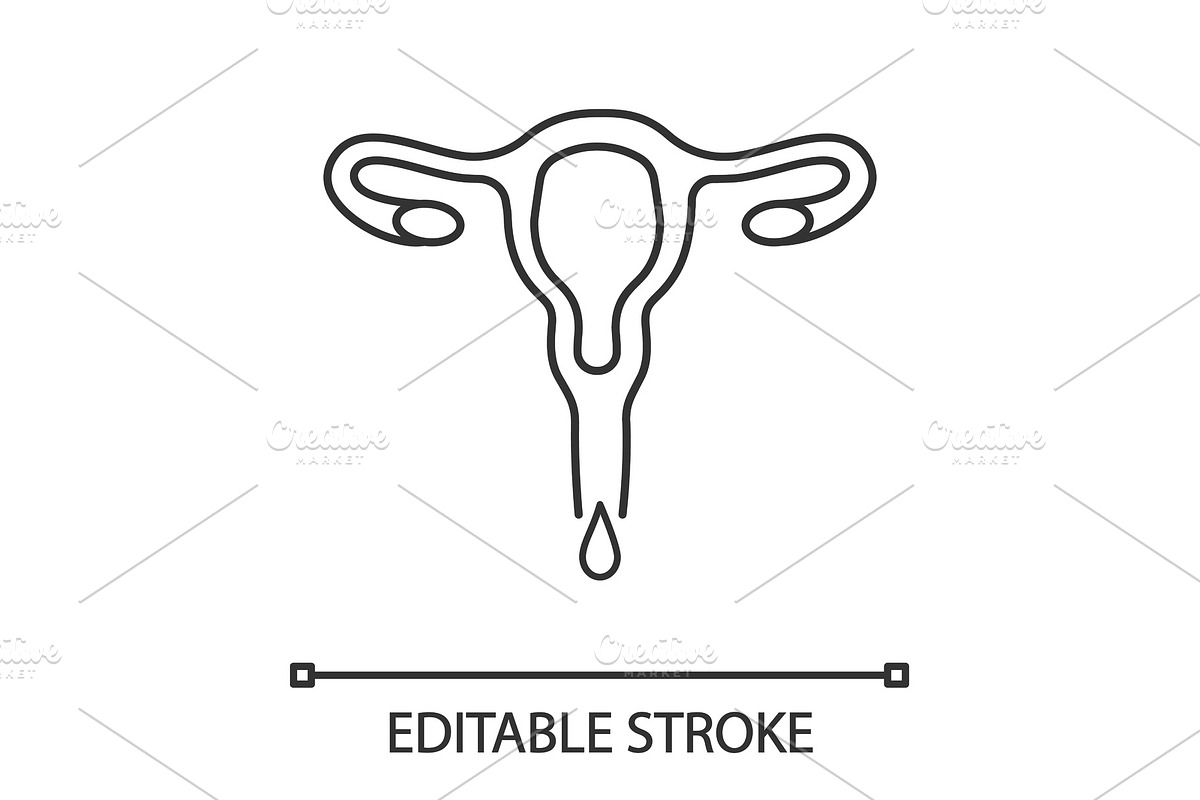 Menstruation linear icon in Icons - product preview 8