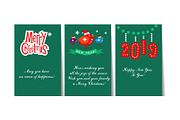 Winter Holidays cards with