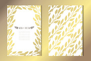 Golden Floral Card Template