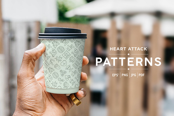 Heart Attack Patterns Collection in Patterns - product preview 7