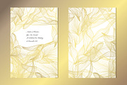 Golden Leaves Card Template