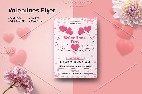 Valentines Day Party Flyer -V935
