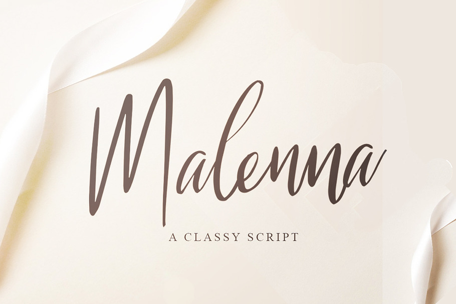 Malenna Script in Script Fonts - product preview 8