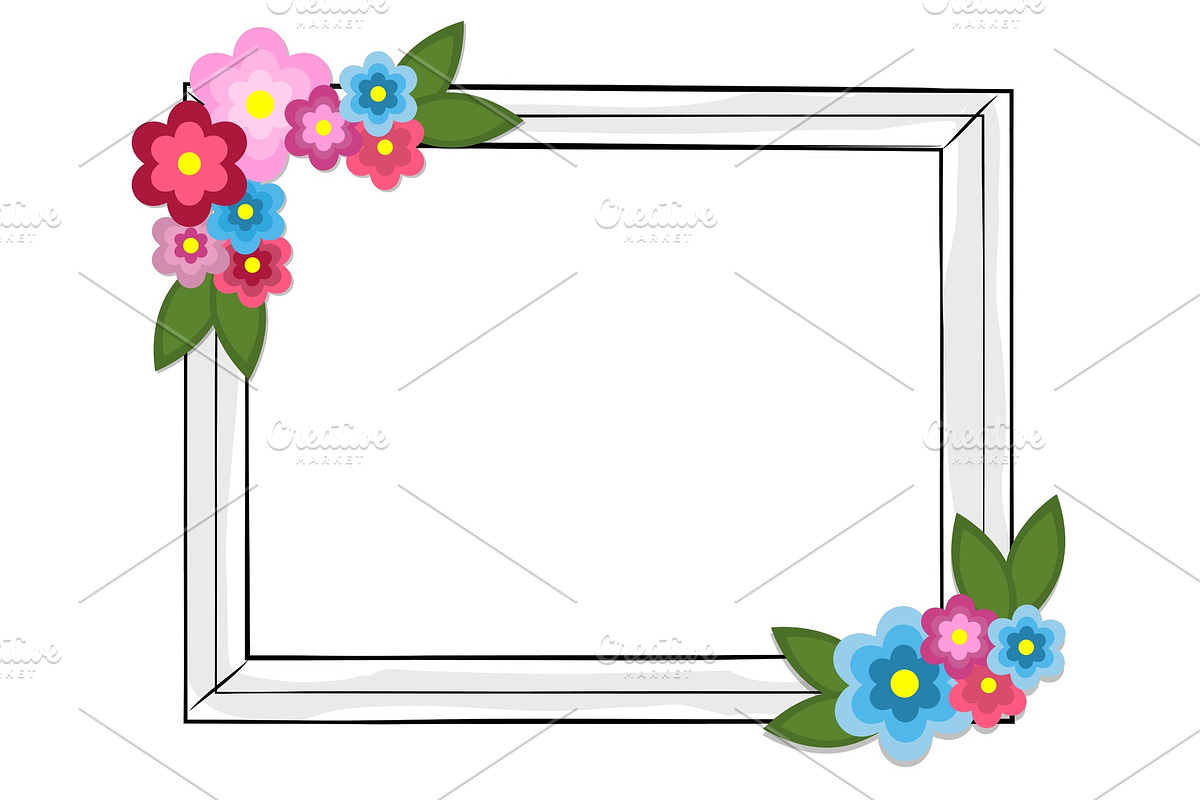 Rectangular Photo Frame Colorful in Illustrations - product preview 8