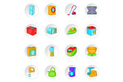 Household appliance icons set