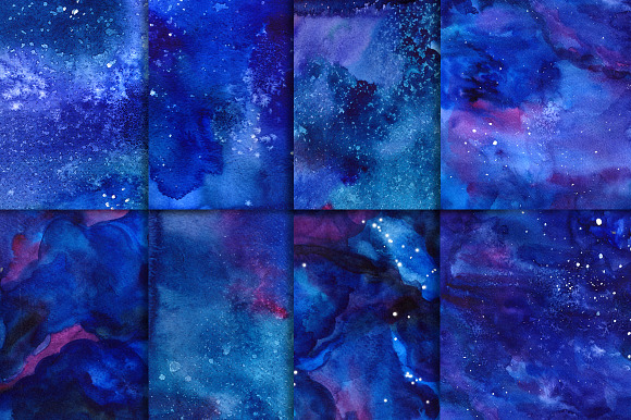 Space watercolor textures in Textures - product preview 3