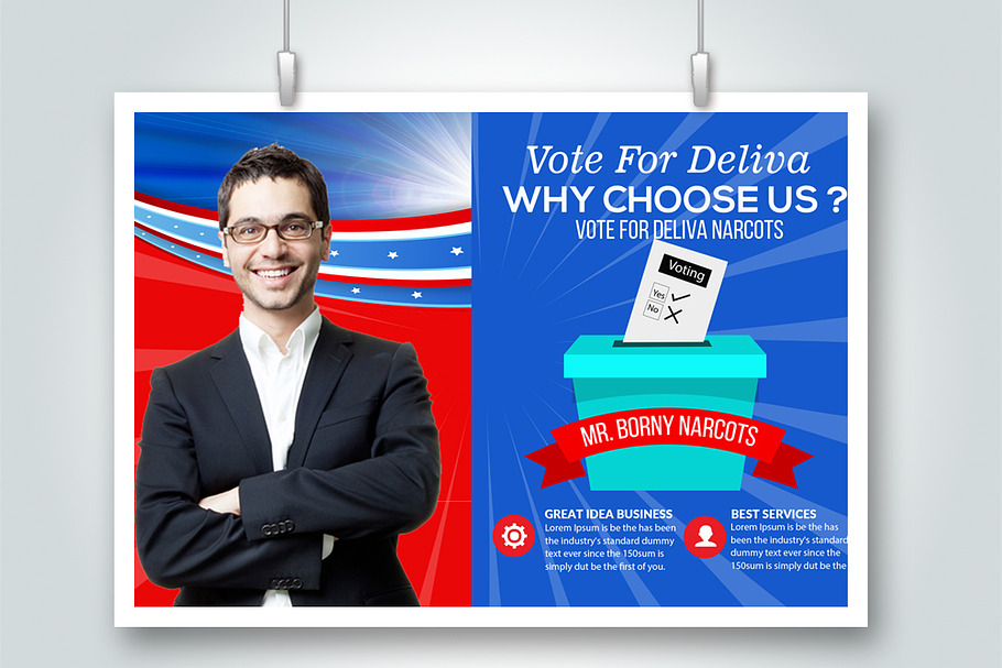 Elections Psd Flyer Card Template