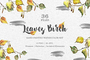 Leaves Birch Watercolor png