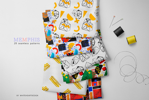 Memphis Posters Patterns and Clipart in Illustrations - product preview 2