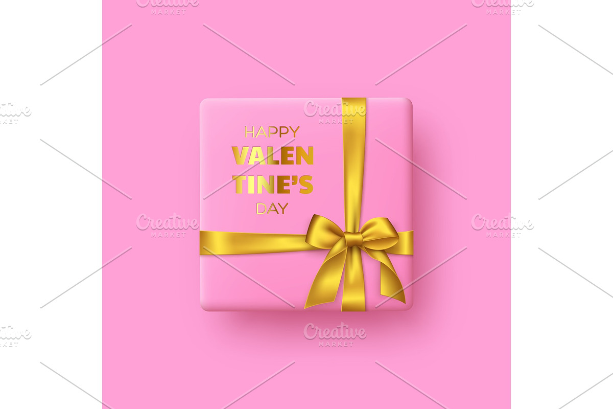 Pink gift box for Valentines day. in Objects - product preview 8