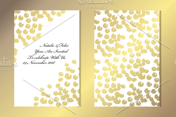Golden Dots Card Template