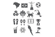Brazil icons set