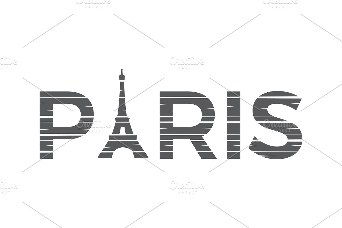PARIS Illustration with Eiffel tower in Illustrations - product preview 8