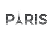 PARIS Illustration with Eiffel tower