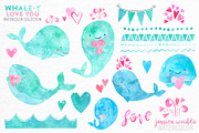 I Whale-y Love You Watercolor 