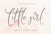 Little Girl. Gentle Script Font.